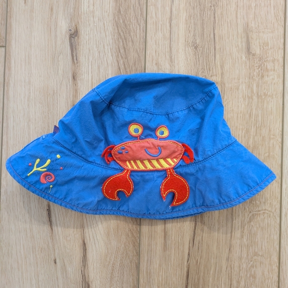 (3-5Y) Reversible Summer Crab Bucket Hat - Picture 1 of 5